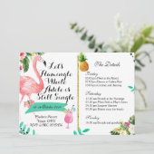 Flamingle Bachelorette Week-end Invitation Itinéra (Debout devant)