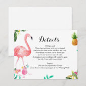 Flamingle Bachelorette Weekend Détails Carte (Devant / Derrière)