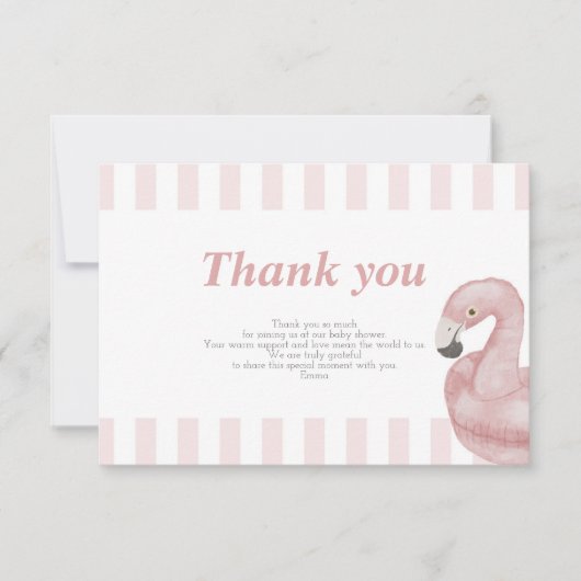 Flamingle Carte de remerciements (Devant)