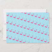 Flamingle Couple's Douche Invitation bleu clair (Dos)