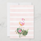 Flamingle Flamant rose Anniversaire Invitation (Dos)