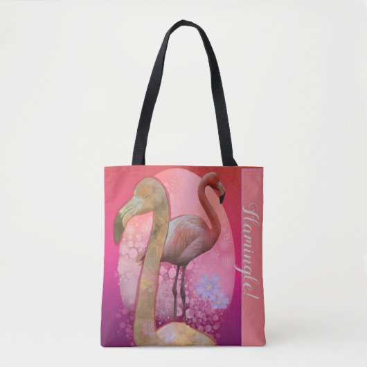 Flamingle Floral Flamingo Draagtas (Voorkant)