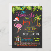 Flamingle & Jingle Fête Invitation - Bl (Devant)