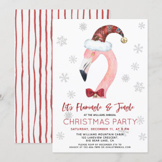 Flamingle & Jingle Santa Flamingo Kerstfeest Kaart