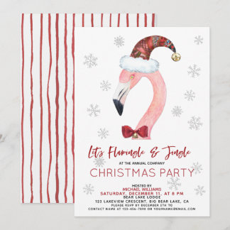 Flamingle & Jingle Santa Flamingo Kerstfeest Kaart