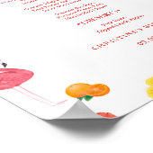 Flamingle Luau Floral Tropical Summer Birthday Poster (Hoek)