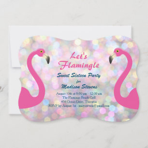 Flamingle Sweet sixteen Invitation