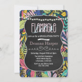 Flamingle Tropical Graduation Invitation (Devant)