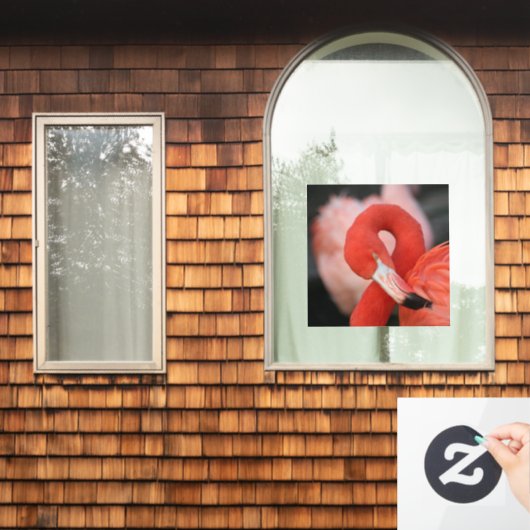 Flamingo 001 raamsticker (Huis Raam)