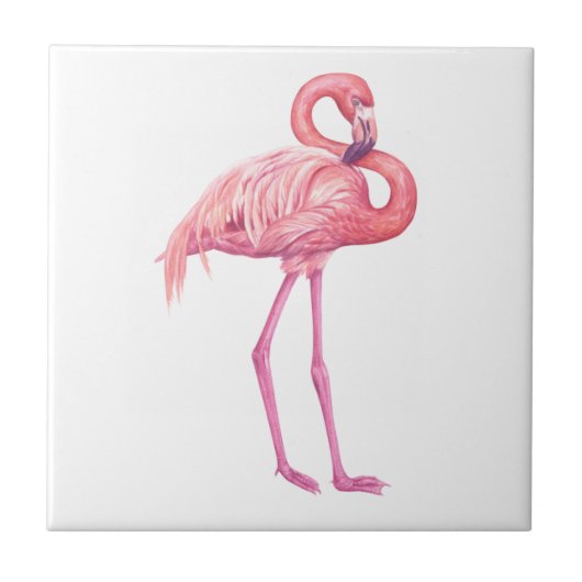 Flamingo 2 tegeltje (Voorkant)