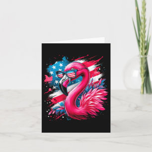 Flamingo 4 juli Amerikaanse vlag Patriottische Vro Kaart