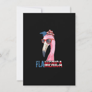 Flamingo 4th van juli Flamerica Patriotic American Kaart