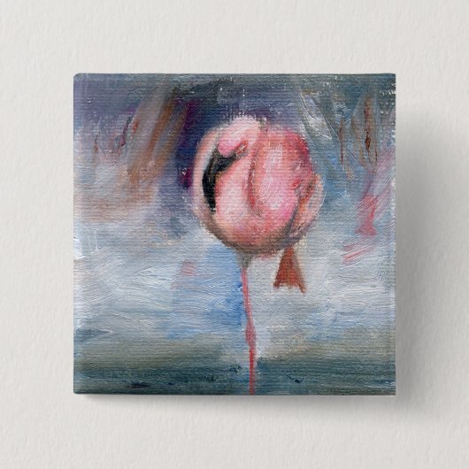 Flamingo ACEO Button (Voorkant)