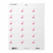Flamingo Adresetiketten Etiket (Full Sheet)