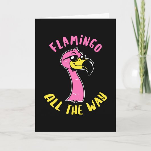 Flamingo Al Manier Kaart (Voorkant)