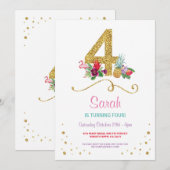 Flamingo Aloha Vierde 4e verjaardag van de Dag van Kaart (Voorkant / Achterkant)