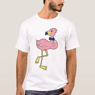 Flamingo als Gentleman met Stropdas T-shirt