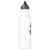 Flamingo als koning met kroon en personeel waterfles (Links)