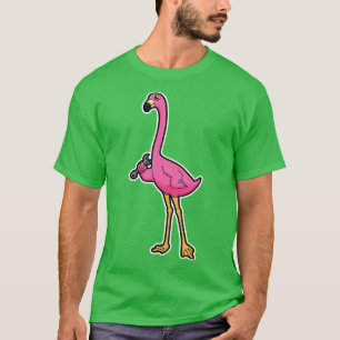 Flamingo als Mechanisch met moersleutel T-shirt