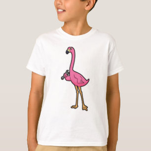 Flamingo als Mechanisch met moersleutel T-shirt
