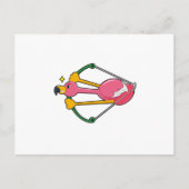 Flamingo als Pijl met Bow Briefkaart (Voorkant)