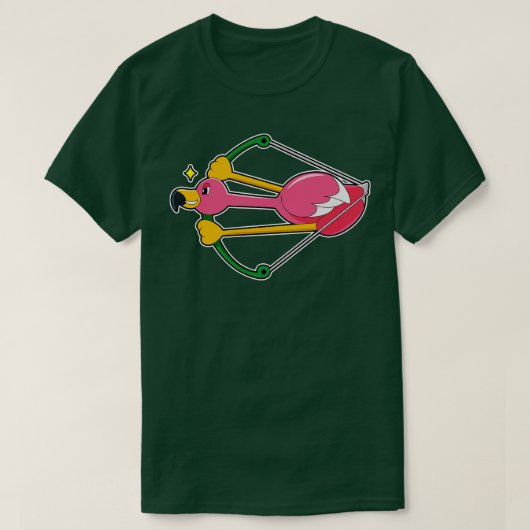 Flamingo als Pijl met Bow T-shirt (Design voorkant)