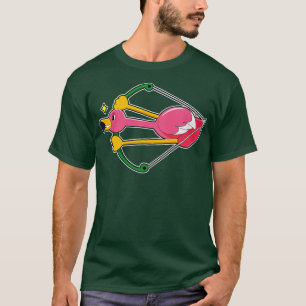 Flamingo als Pijl met Bow T-shirt