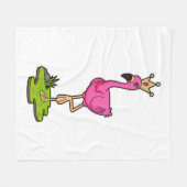 Flamingo als prinses met Kroon Fleece Deken (Voorkant (Horizontaal))