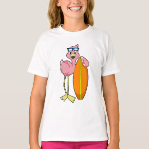 Flamingo als Surfer met Surfboard.PNG T-shirt