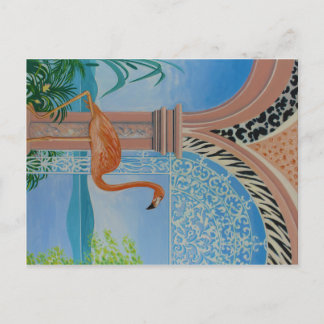 Flamingo am Zie Briefkaart