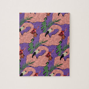 Flamingo Ananassen Handgetekende Doodles Legpuzzel