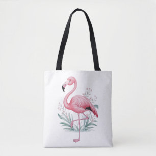 Flamingo and Flowers Draagtas