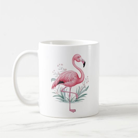 Flamingo and Flowers Koffiemok (Links)