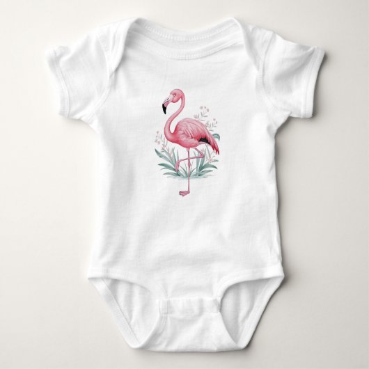 Flamingo and Flowers Romper (Voorkant)
