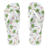 Flamingo and Palm Tree Pattern Teenslippers (Voetbed)