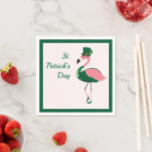 Flamingo Animal Pink St Patrick's Day Servet (Insitu)