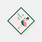 Flamingo Animal Pink St Patrick's Day Servet (Hoek)