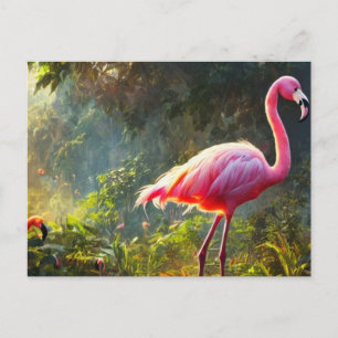 Flamingo ansichtkaart briefkaart