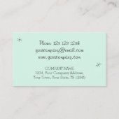 Flamingo Aqua diamond visitekaartje (Achterkant)