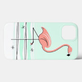 Flamingo Aqua iPad case (Achterkant (horizontaal))