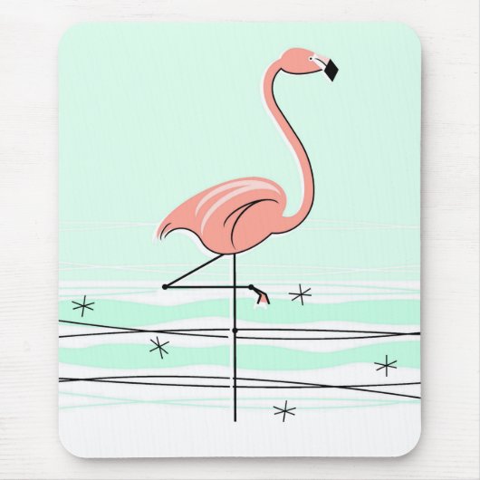 Flamingo Aqua mousepad Muismat (Voorkant)