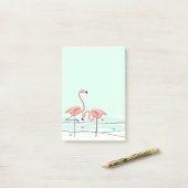 Flamingo Aqua Pair verticaal Post-it® Notes (Op bureau)