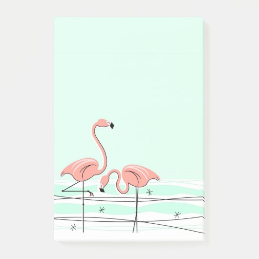 Flamingo Aqua Pair verticaal Post-it® Notes (Voorkant)