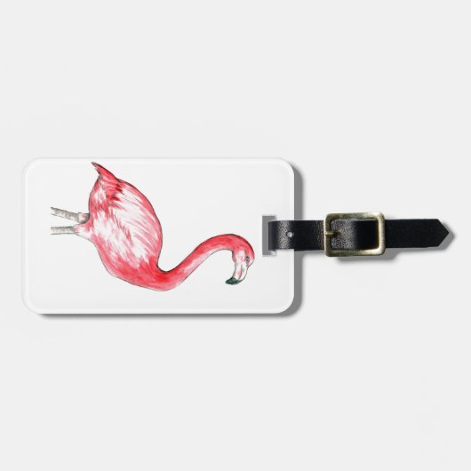 Flamingo Art Bagagelabel (Voorkant horizontaal)