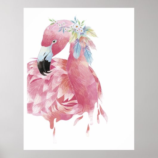 Flamingo Art Poster (Voorkant)