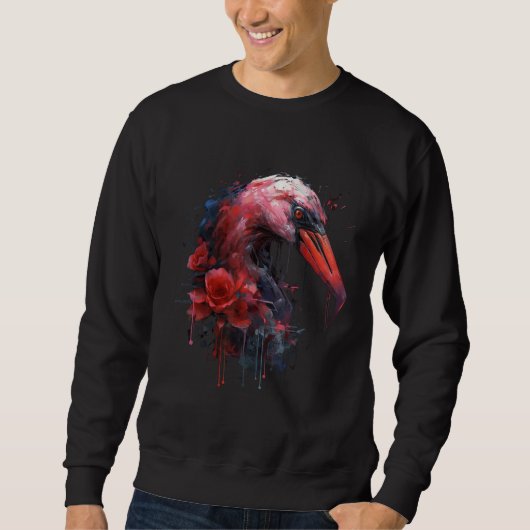 Flamingo artwork  animal  animal flamingo trui (Voorkant)
