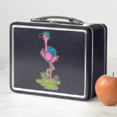 Flamingo as Hiker with Backpack (In situ)