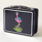 Flamingo as Hiker with Backpack (Voorkant)