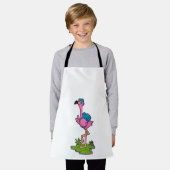 Flamingo as Hiker with Backpack Schort (Gedragen)