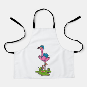 Flamingo as Hiker with Backpack Schort